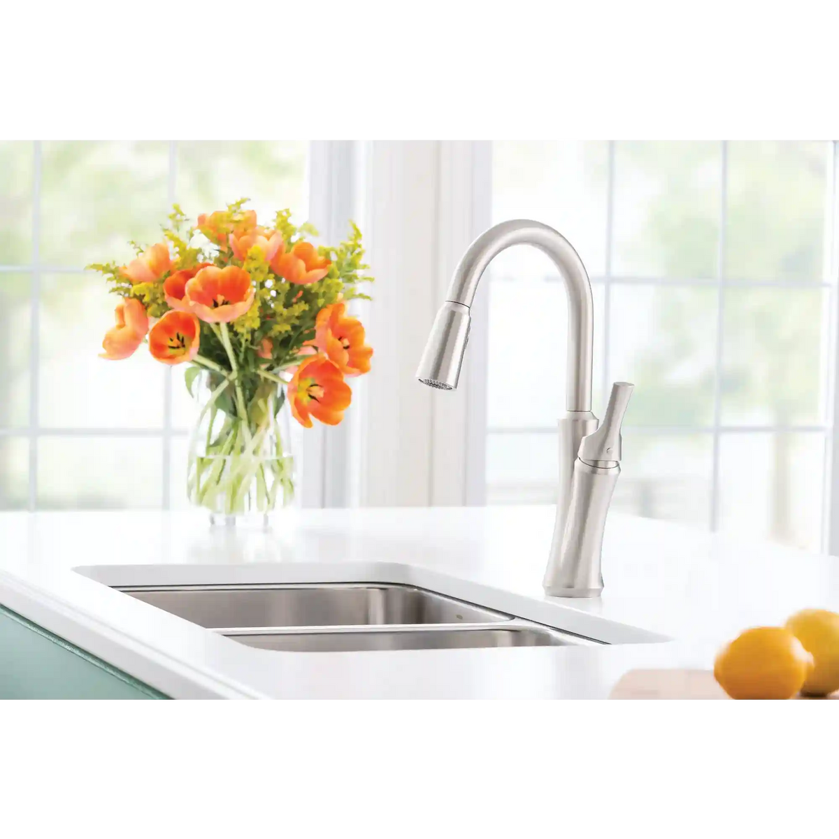 Benson One-Handle High Arc Pulldown Kitchen Faucet