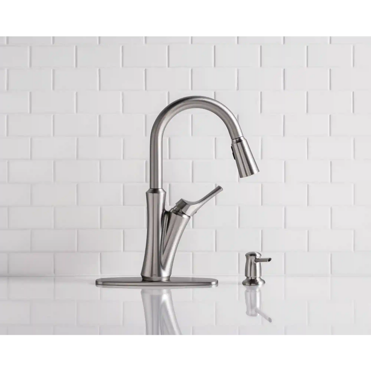 Benson One-Handle High Arc Pulldown Kitchen Faucet