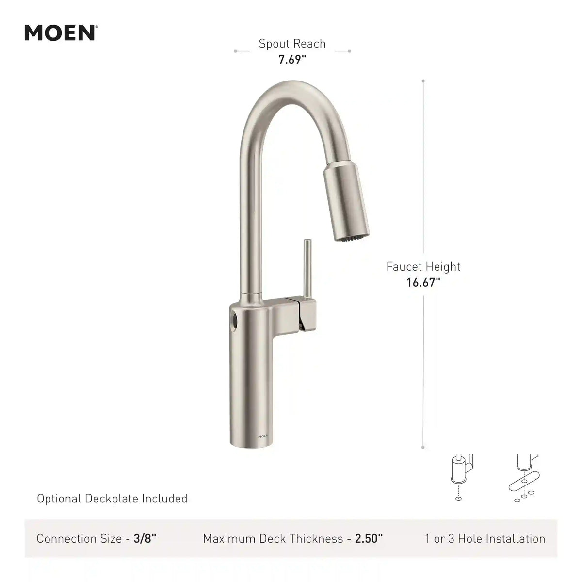 Inara One-Handle High Arc Pulldown Kitchen Faucet