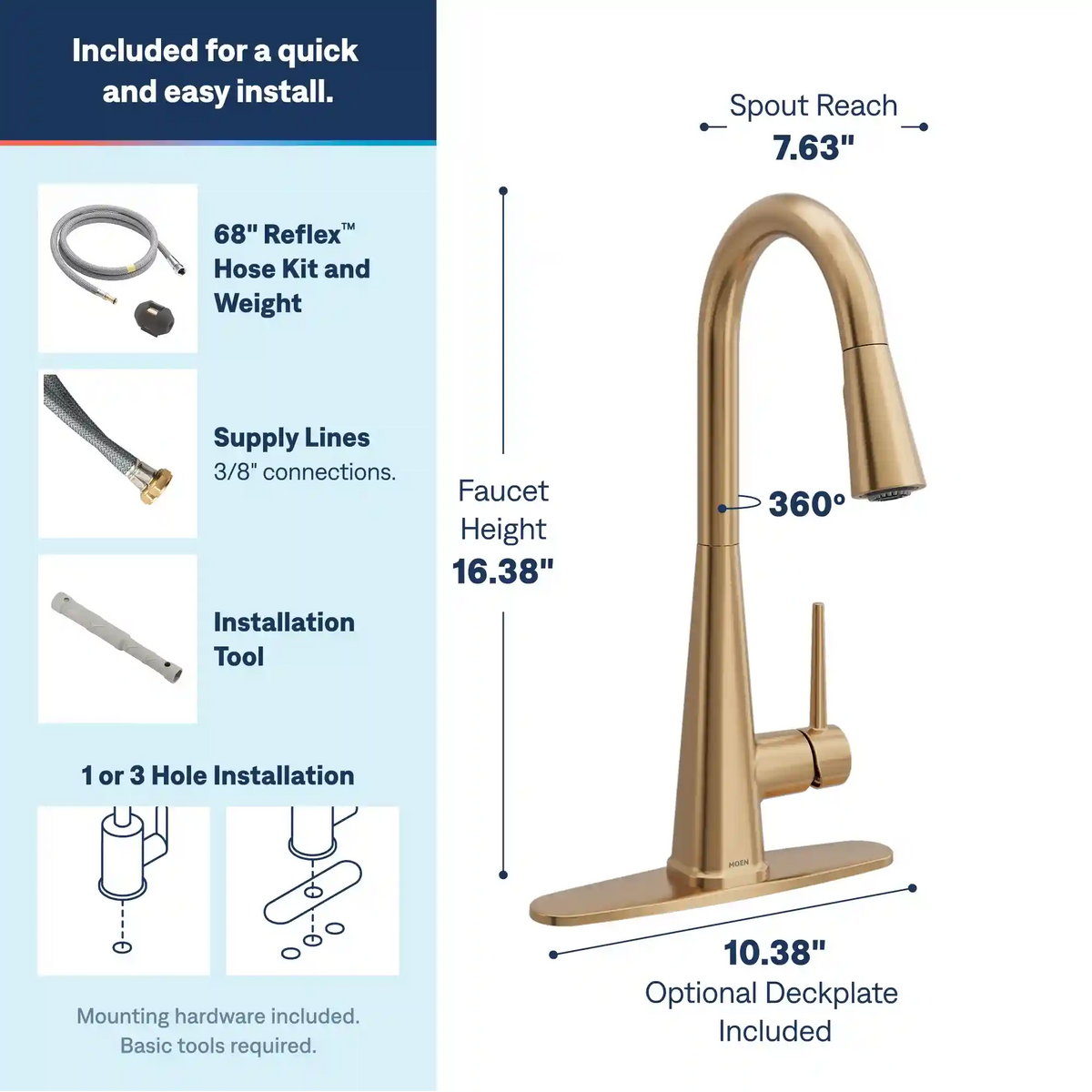 Swyre One-Handle High Arc Pulldown Kitchen Faucet