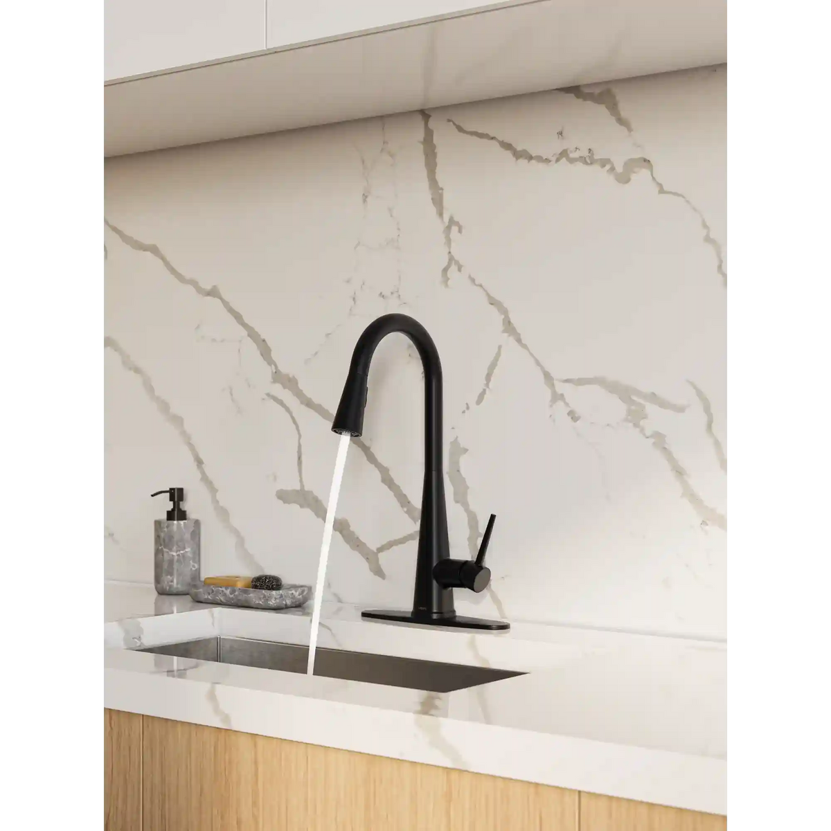 Swyre One-Handle High Arc Pulldown Kitchen Faucet
