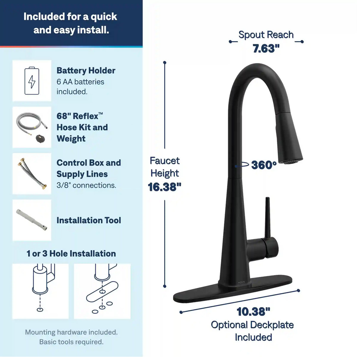 Swyre One-Handle High Arc Pulldown Kitchen Faucet