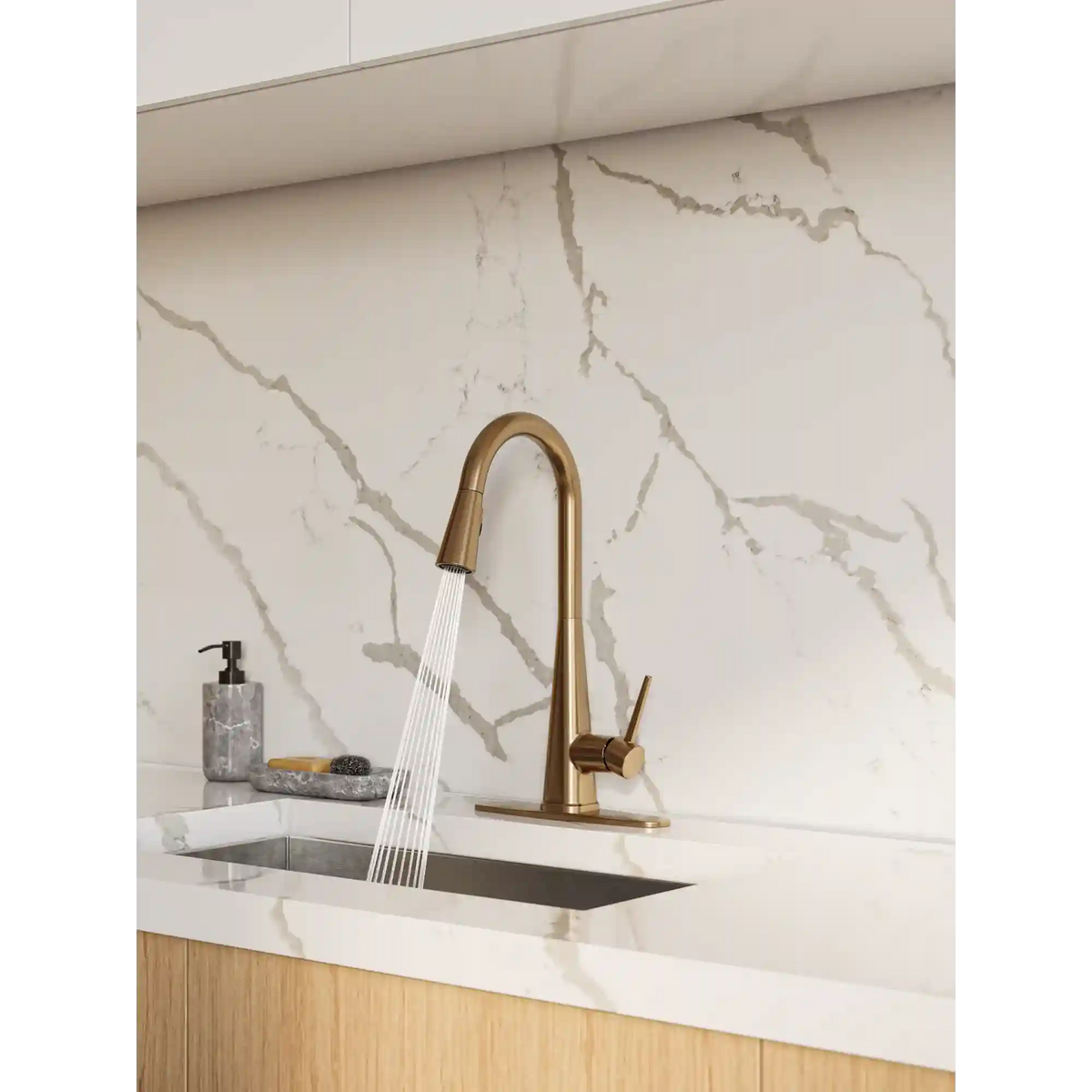 Swyre One-Handle High Arc Pulldown Kitchen Faucet