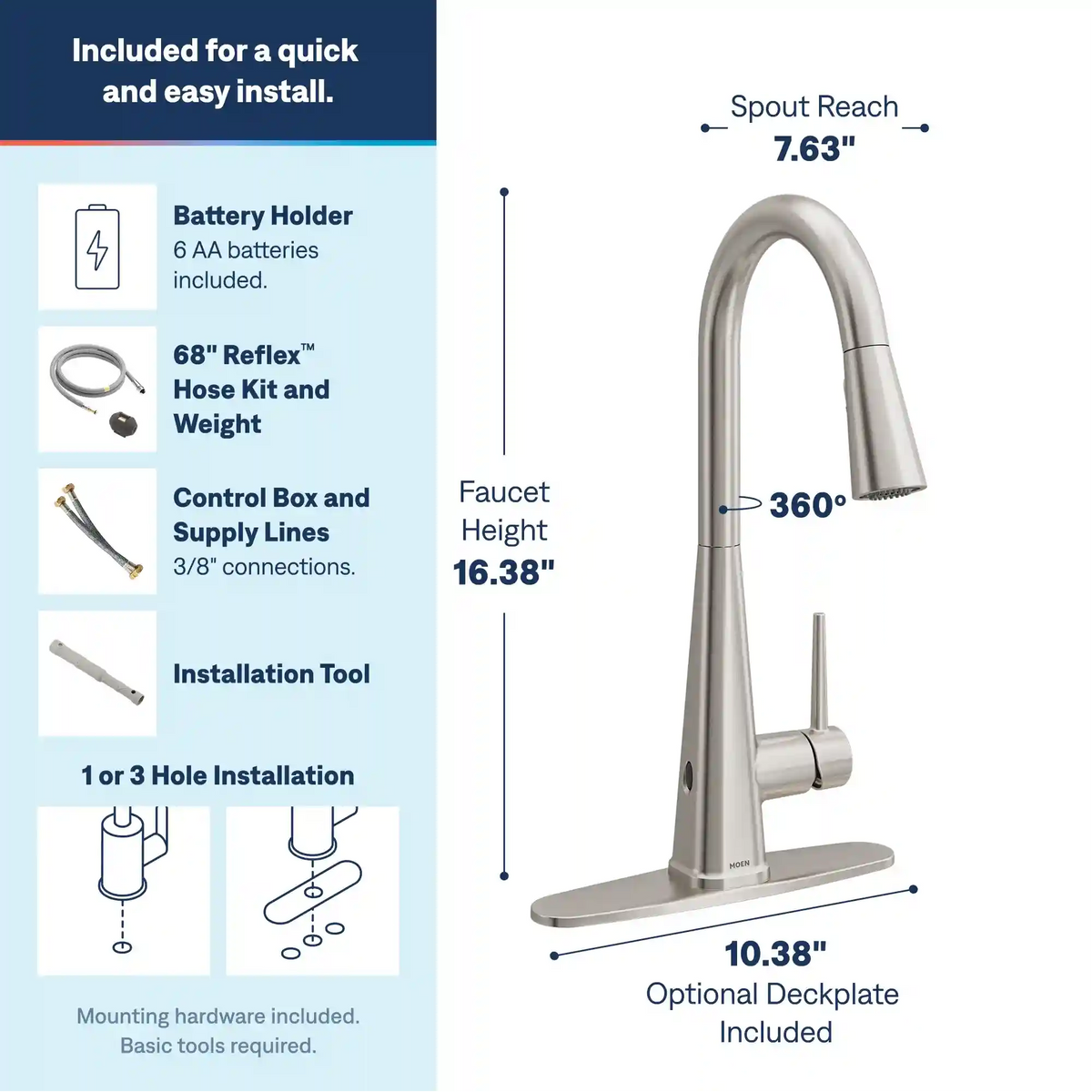 Swyre One-Handle High Arc Pulldown Kitchen Faucet