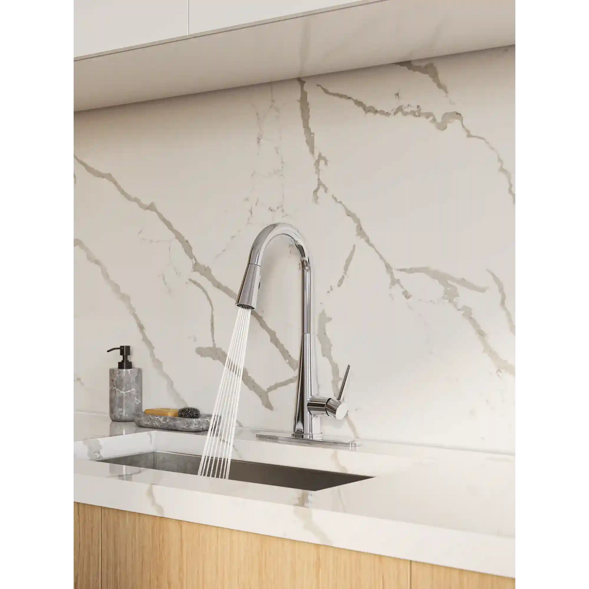 Swyre One-Handle High Arc Pulldown Kitchen Faucet