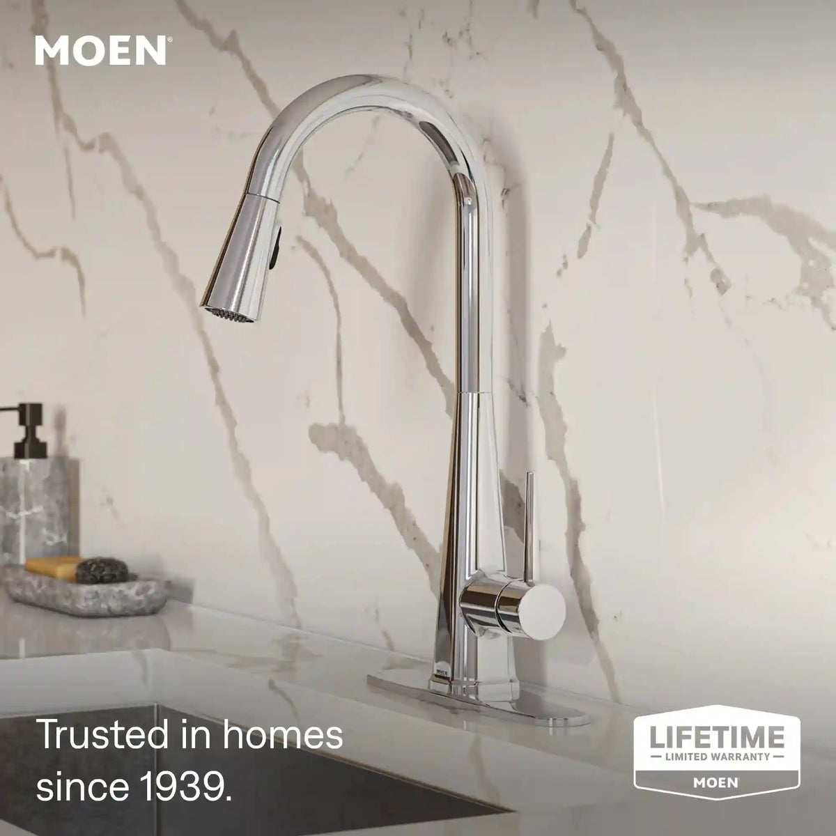 Swyre One-Handle High Arc Pulldown Kitchen Faucet