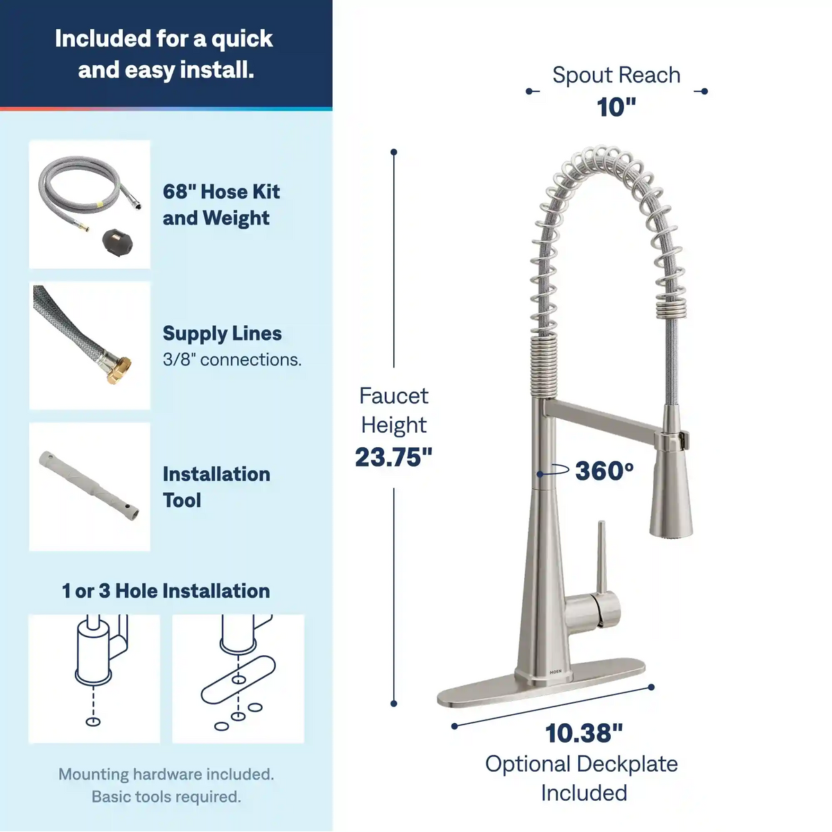 Swyre One-Handle High Arc Pulldown Kitchen Faucet