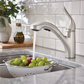 Brecklyn One-Handle Low Arc Pullout Kitchen Faucet