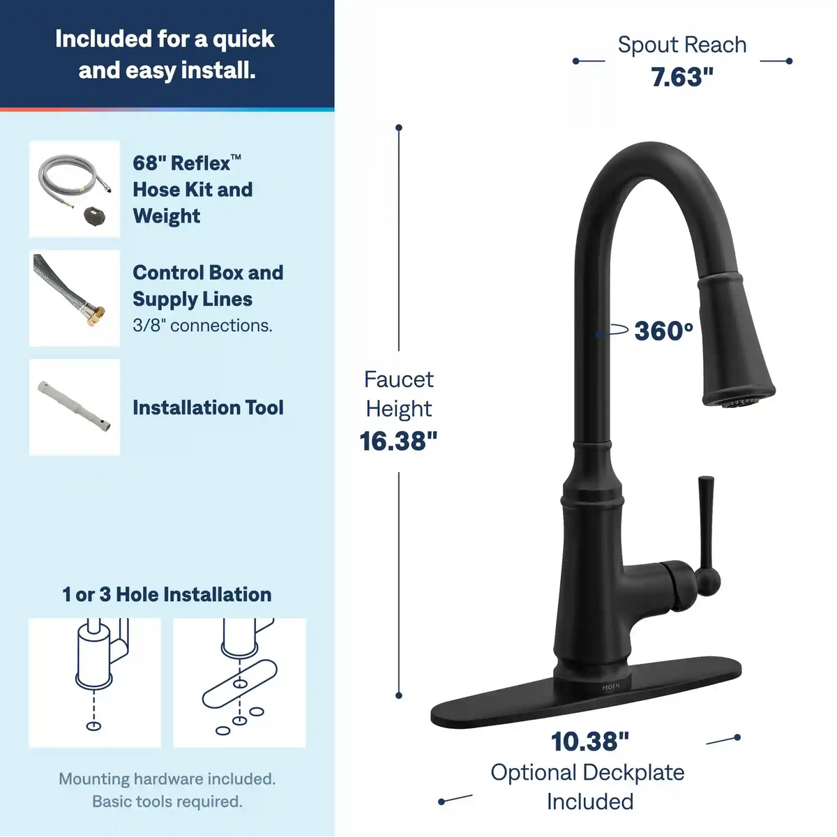 Jaslynn One-Handle High Arc Pulldown Kitchen Faucet