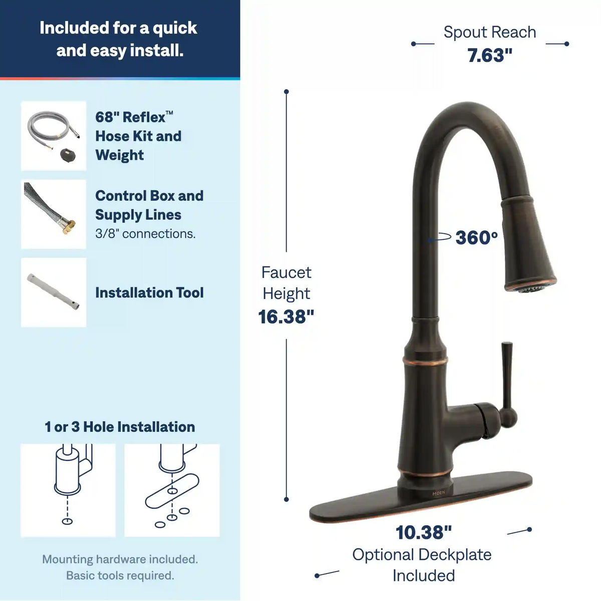 Jaslynn One-Handle High Arc Pulldown Kitchen Faucet