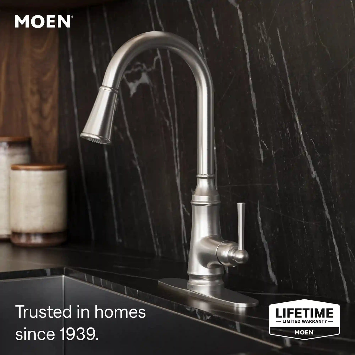 Jaslynn One-Handle High Arc Pulldown Kitchen Faucet