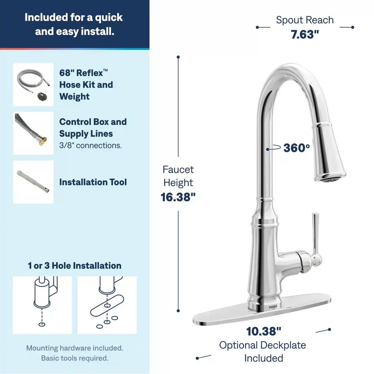 Jaslynn One-Handle High Arc Pulldown Kitchen Faucet