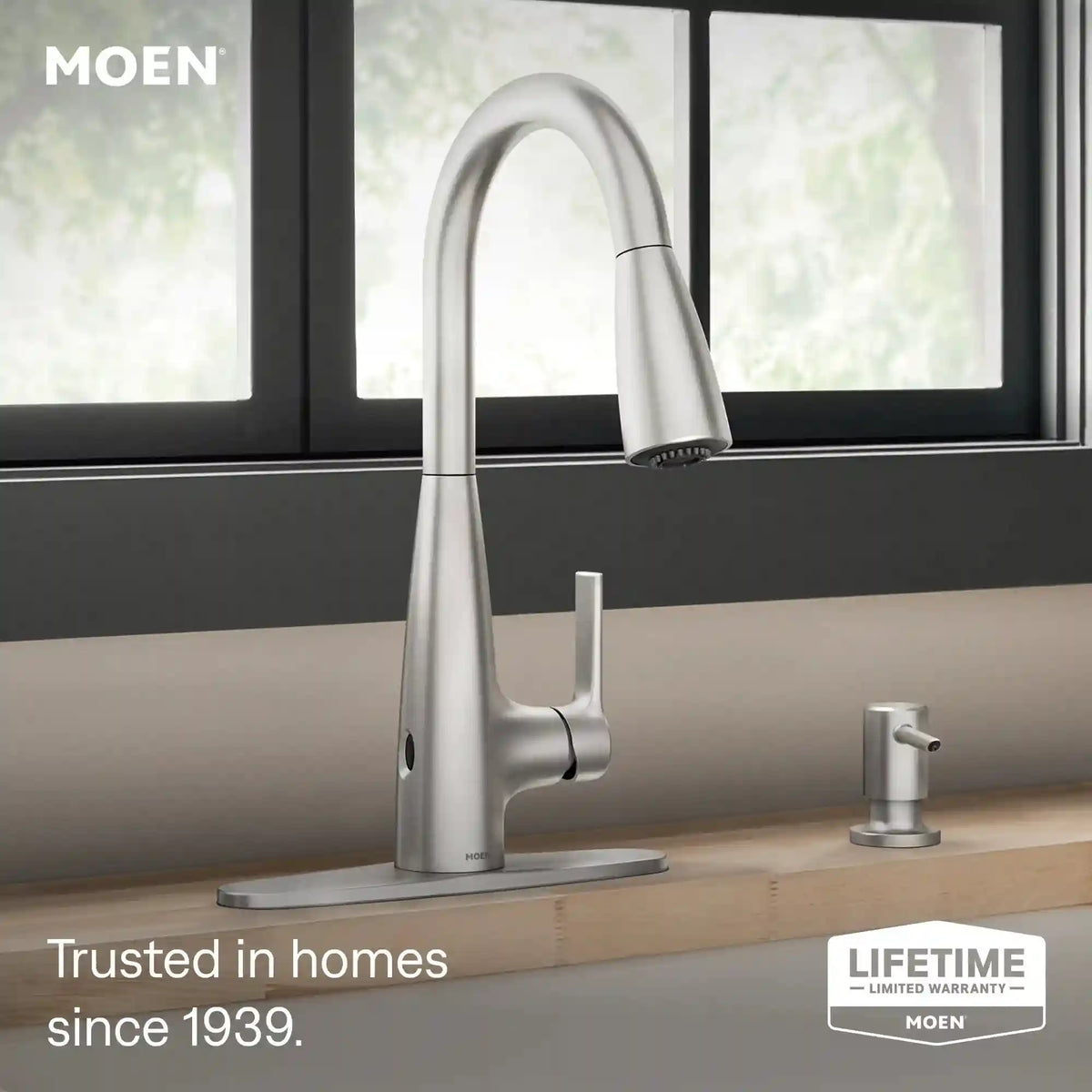 Haelyn MotionSense Wave Single Sensor One-Handle High Arc Pulldown Kitchen Faucet