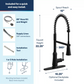 Jaslynn One-Handle High Arc Pulldown Kitchen Faucet
