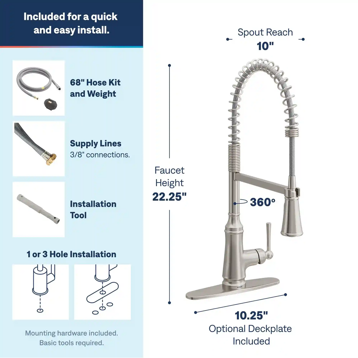 Jaslynn One-Handle High Arc Pulldown Kitchen Faucet