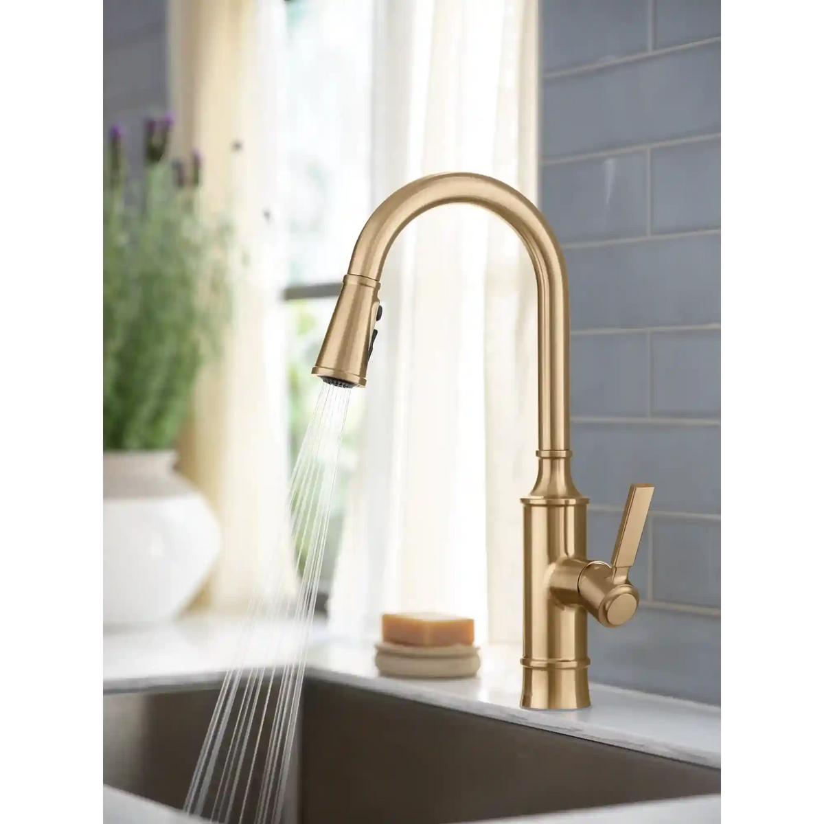 Gilden One-Handle High Arc Pulldown Kitchen Faucet