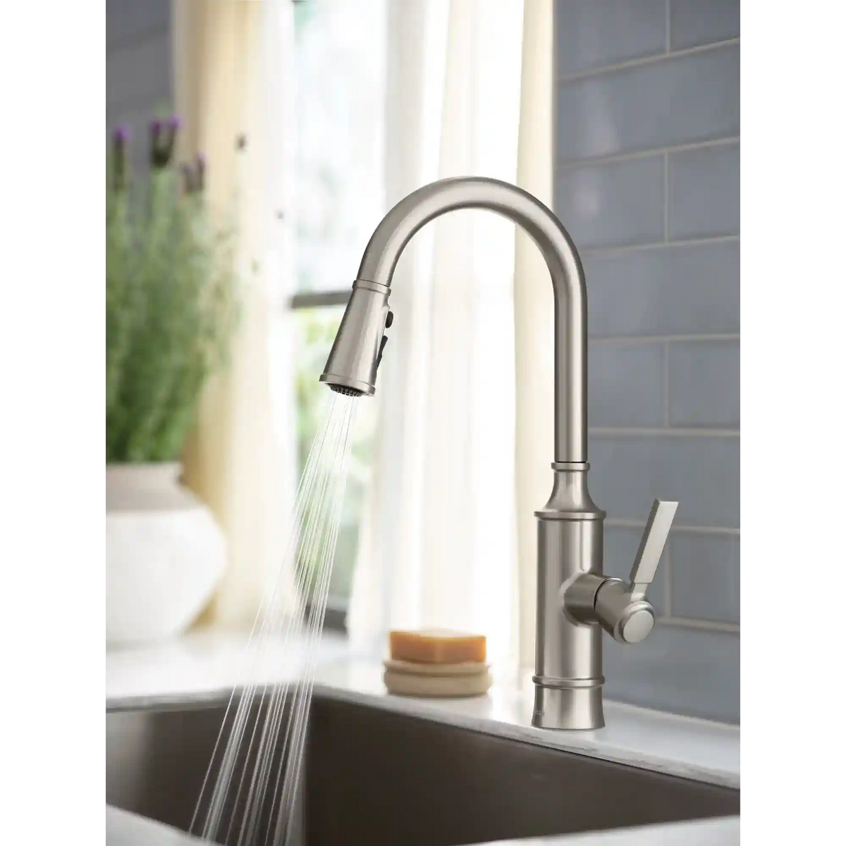 Gilden One-Handle High Arc Pulldown Kitchen Faucet