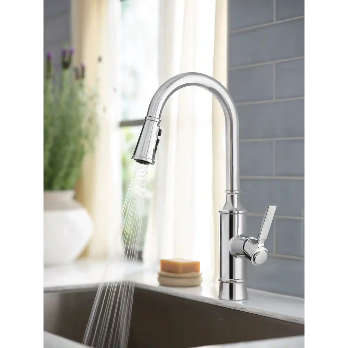 Gilden One-Handle High Arc Pulldown Kitchen Faucet