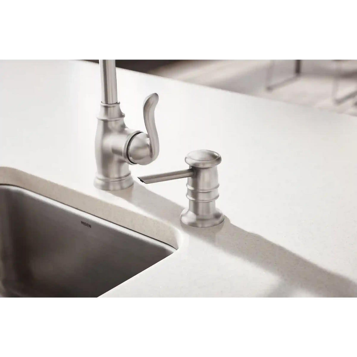 Anabelle Spot resist stainless/softgrip one-handle high arc single mount bar faucet