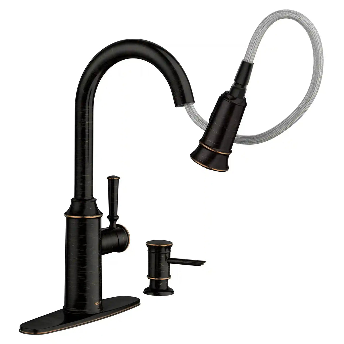 Glenshire Chrome one-handle high arc pulldown kitchen faucet