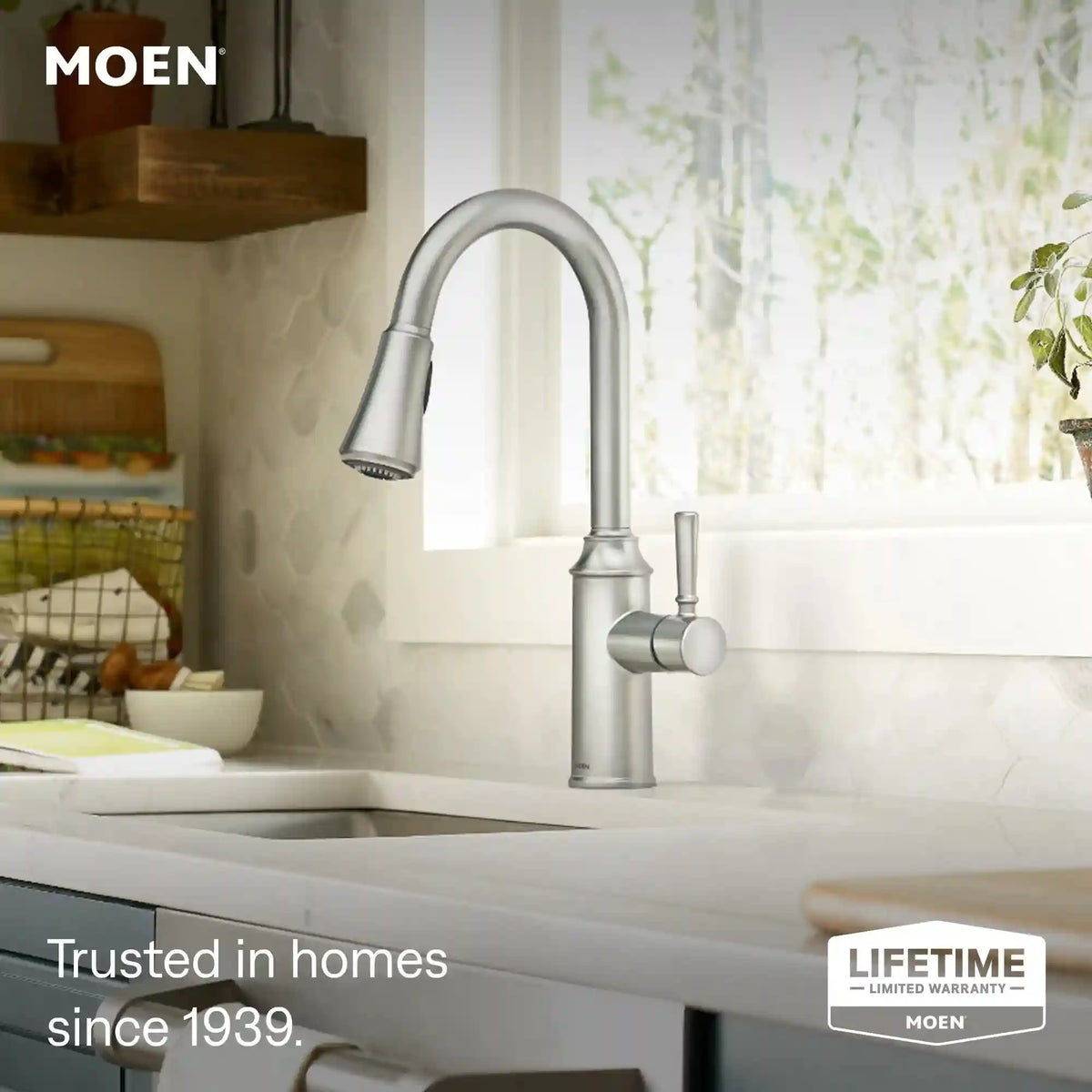 Conneaut One-Handle High Arc Pulldown Kitchen Faucet