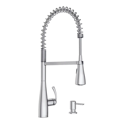 Essie One-Handle High Arc Pre-Rinse Spring Pulldown Kitchen Faucet