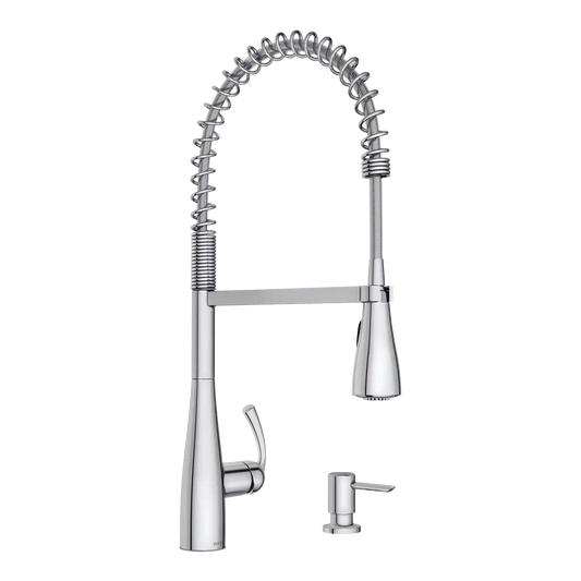 Essie One-Handle High Arc Pre-Rinse Spring Pulldown Kitchen Faucet