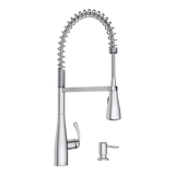 Essie One-Handle High Arc Pre-Rinse Spring Pulldown Kitchen Faucet