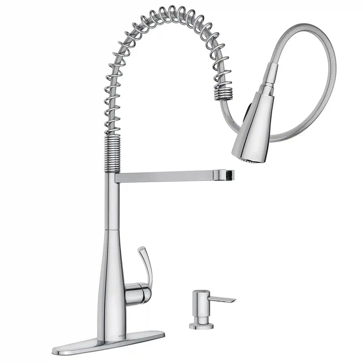 Essie One-Handle High Arc Pre-Rinse Spring Pulldown Kitchen Faucet