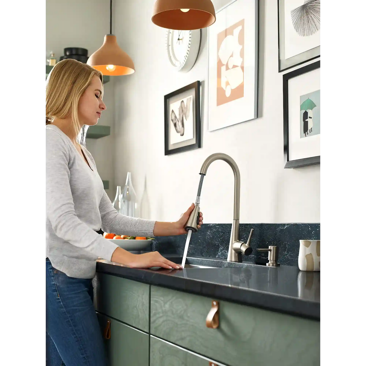 Sarai Smart Kitchen Faucet One-Handle High Arc Pulldown