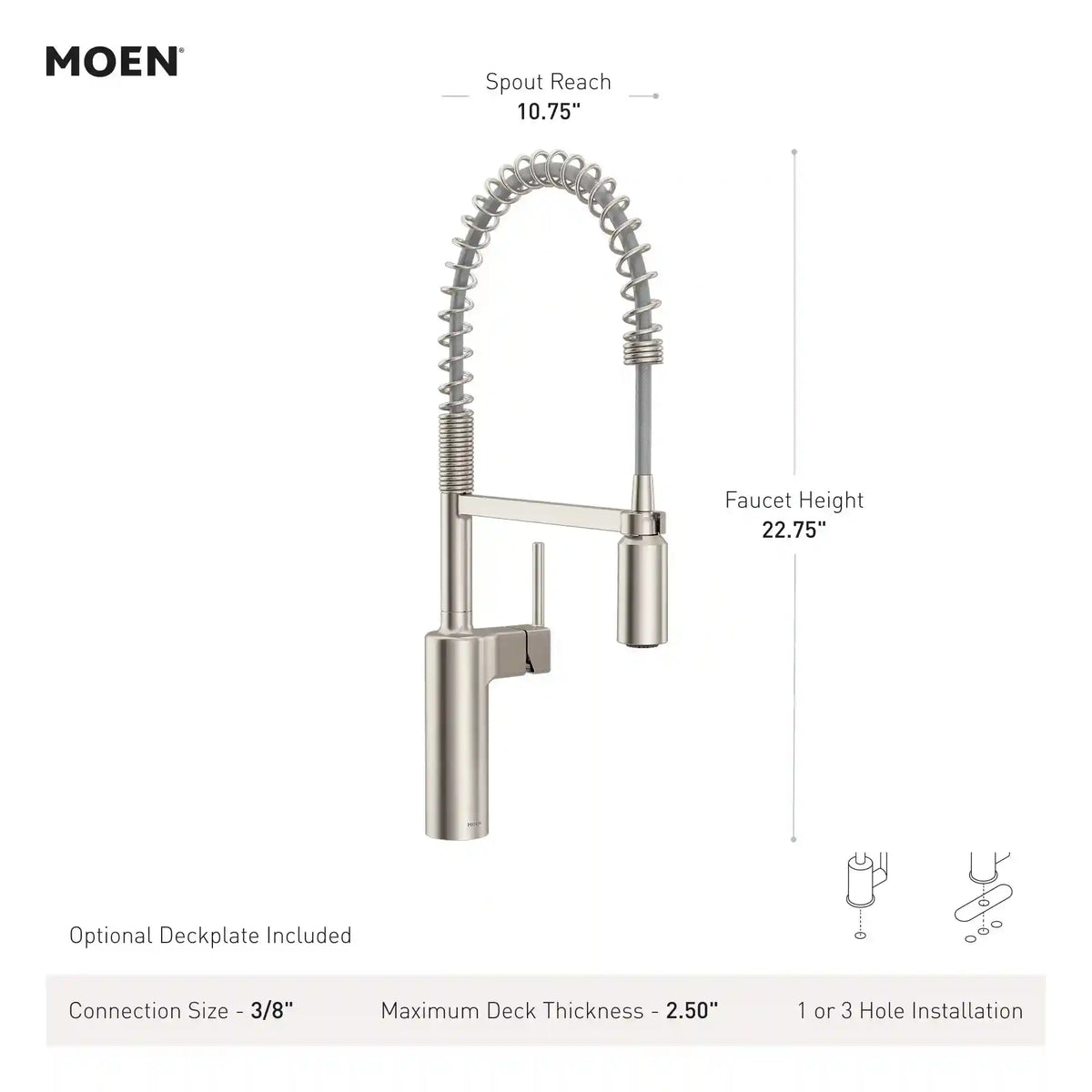 Inara One-Handle High Arc Pulldown Kitchen Faucet
