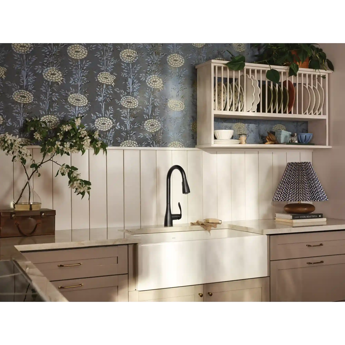 Georgene One-Handle High Arc Pulldown Kitchen Faucet