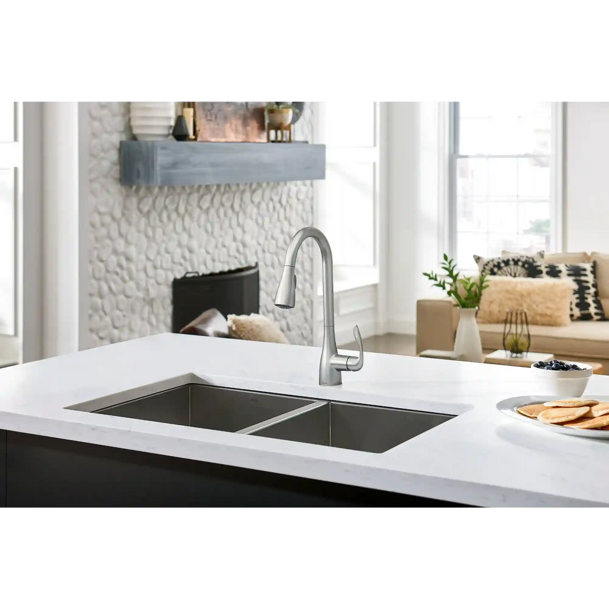 Georgene One-Handle High Arc Pulldown Kitchen Faucet