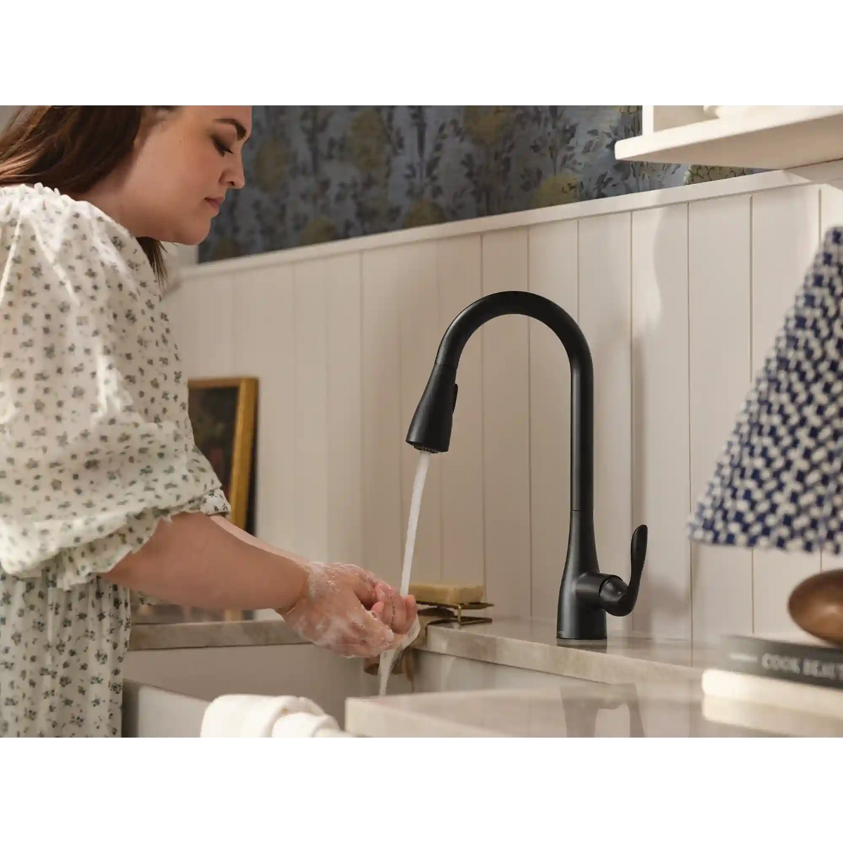 Georgene One-Handle High Arc Pulldown Kitchen Faucet