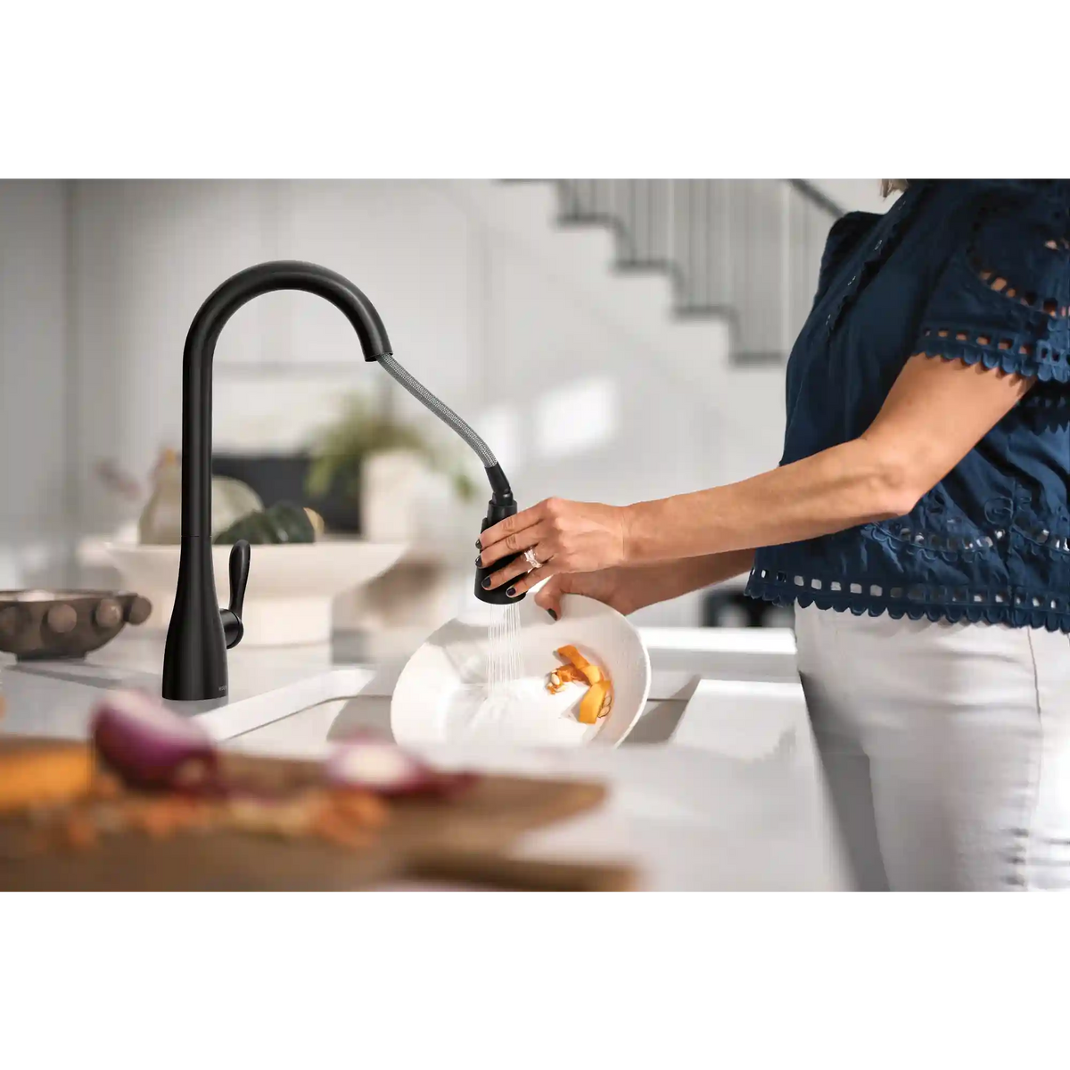 Georgene One-Handle High Arc Pulldown Kitchen Faucet