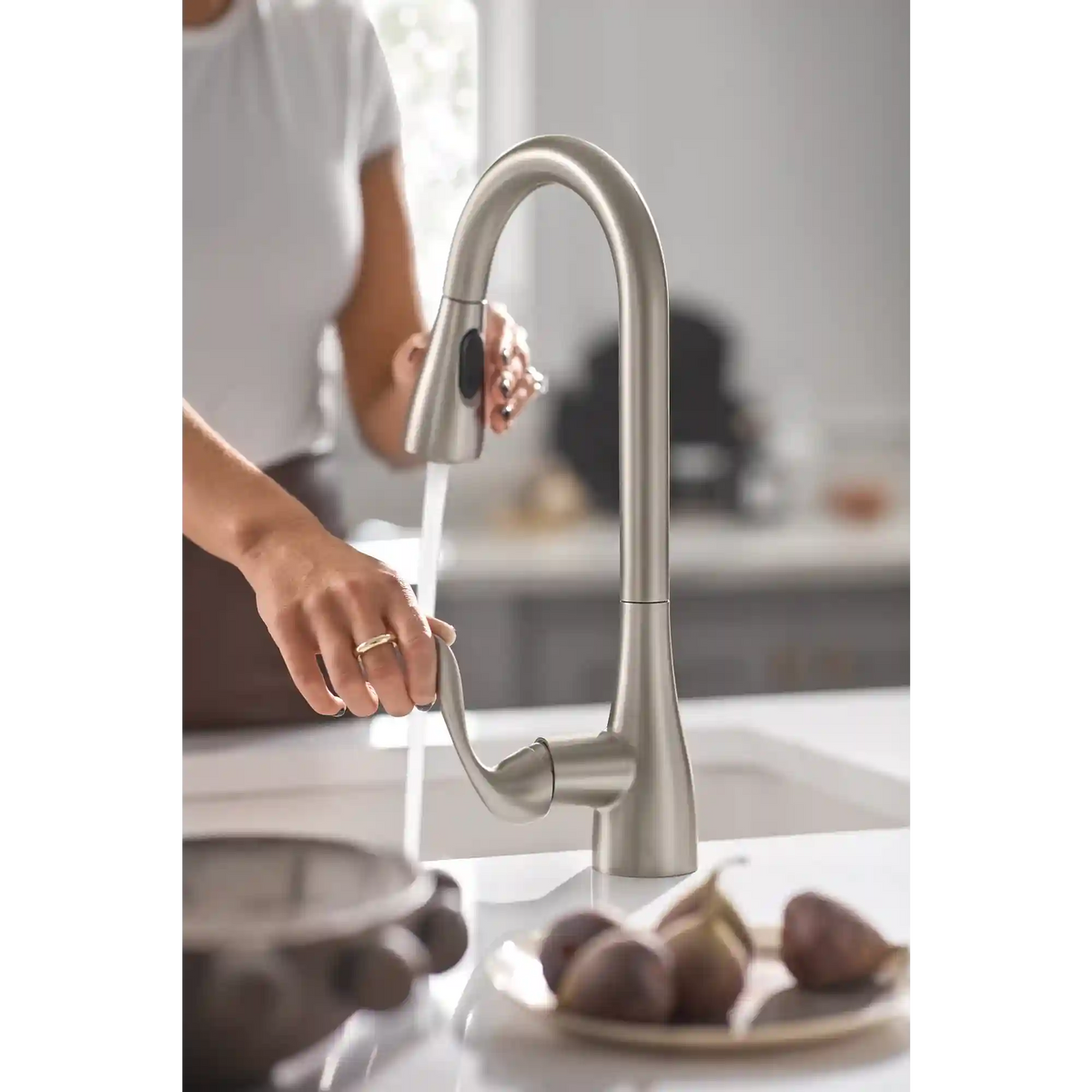 Georgene One-Handle High Arc Pulldown Kitchen Faucet