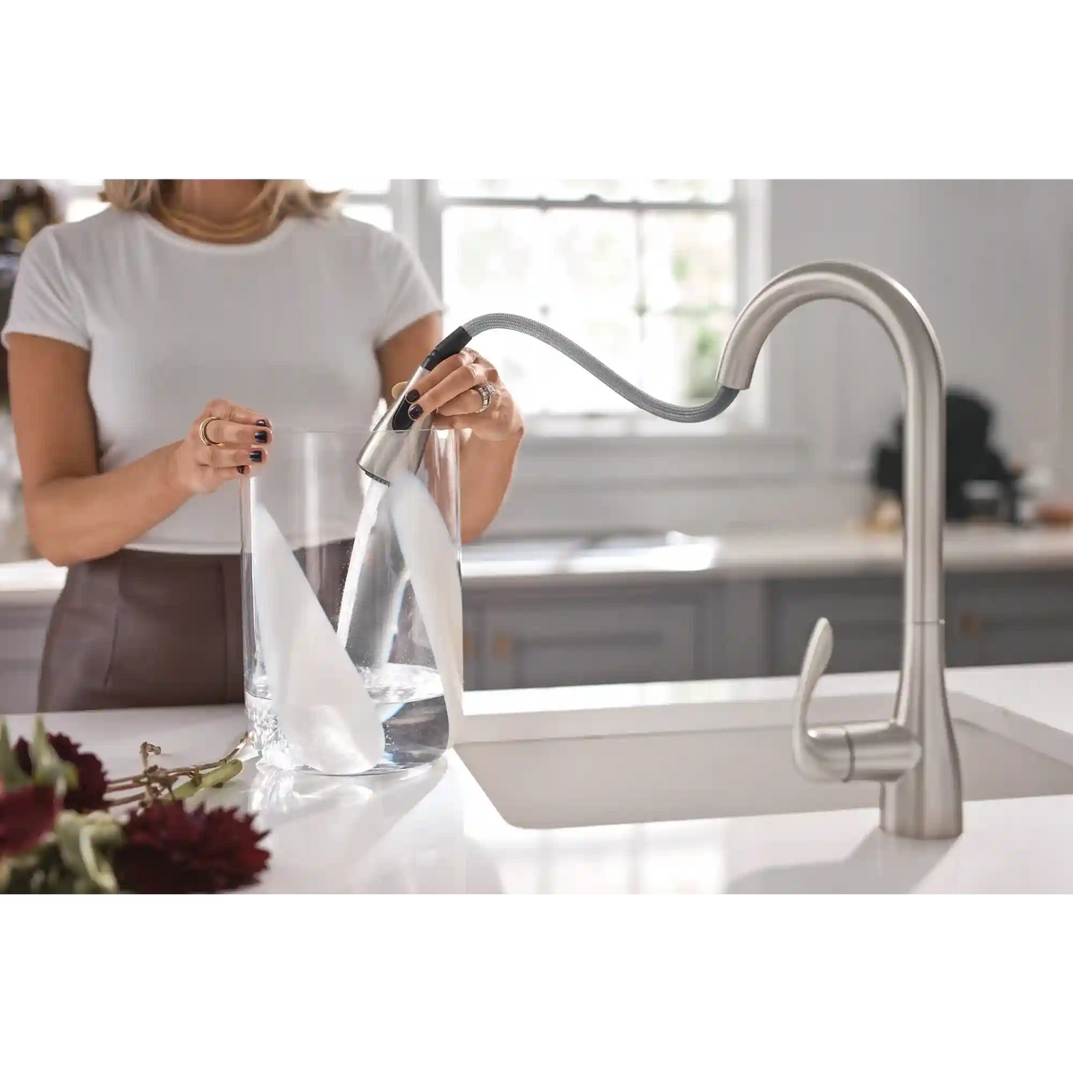 Georgene One-Handle High Arc Pulldown Kitchen Faucet