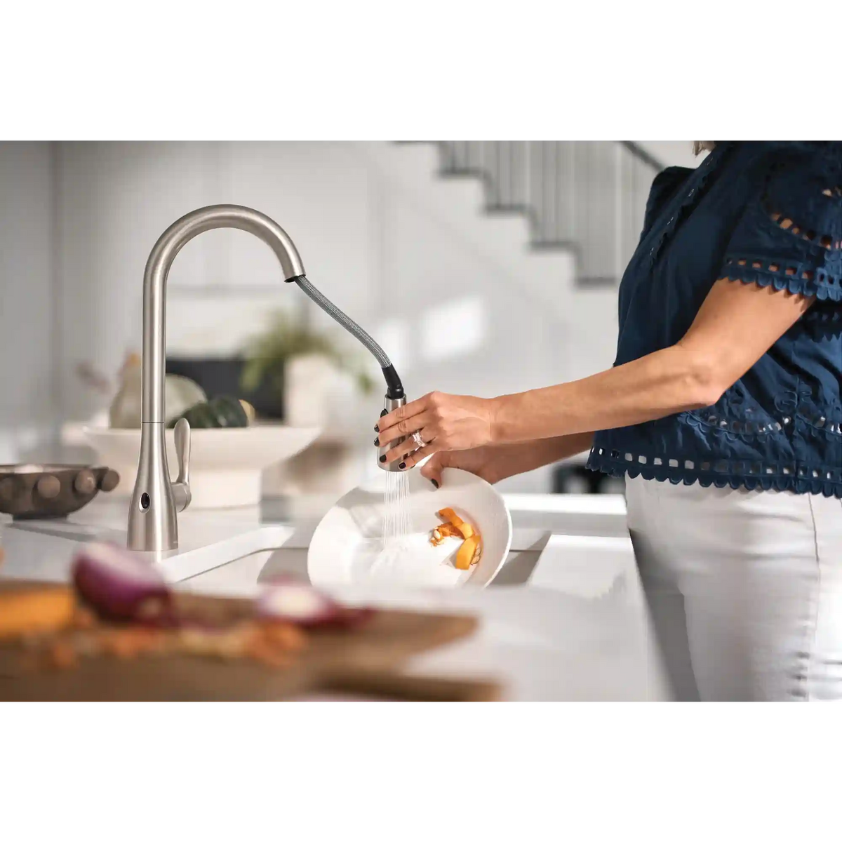 Georgene One-Handle High Arc Pulldown Kitchen Faucet