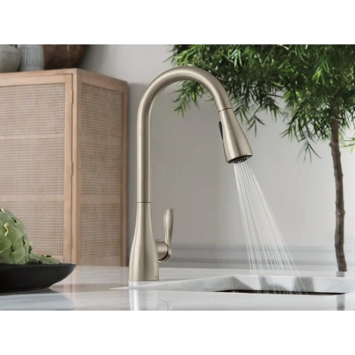 Georgene One-Handle High Arc Pulldown Kitchen Faucet