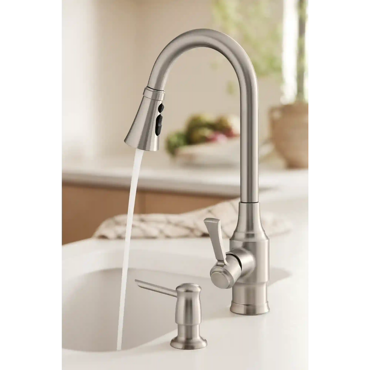 Swinden One-handle High Arc Pulldown Kitchen Faucet