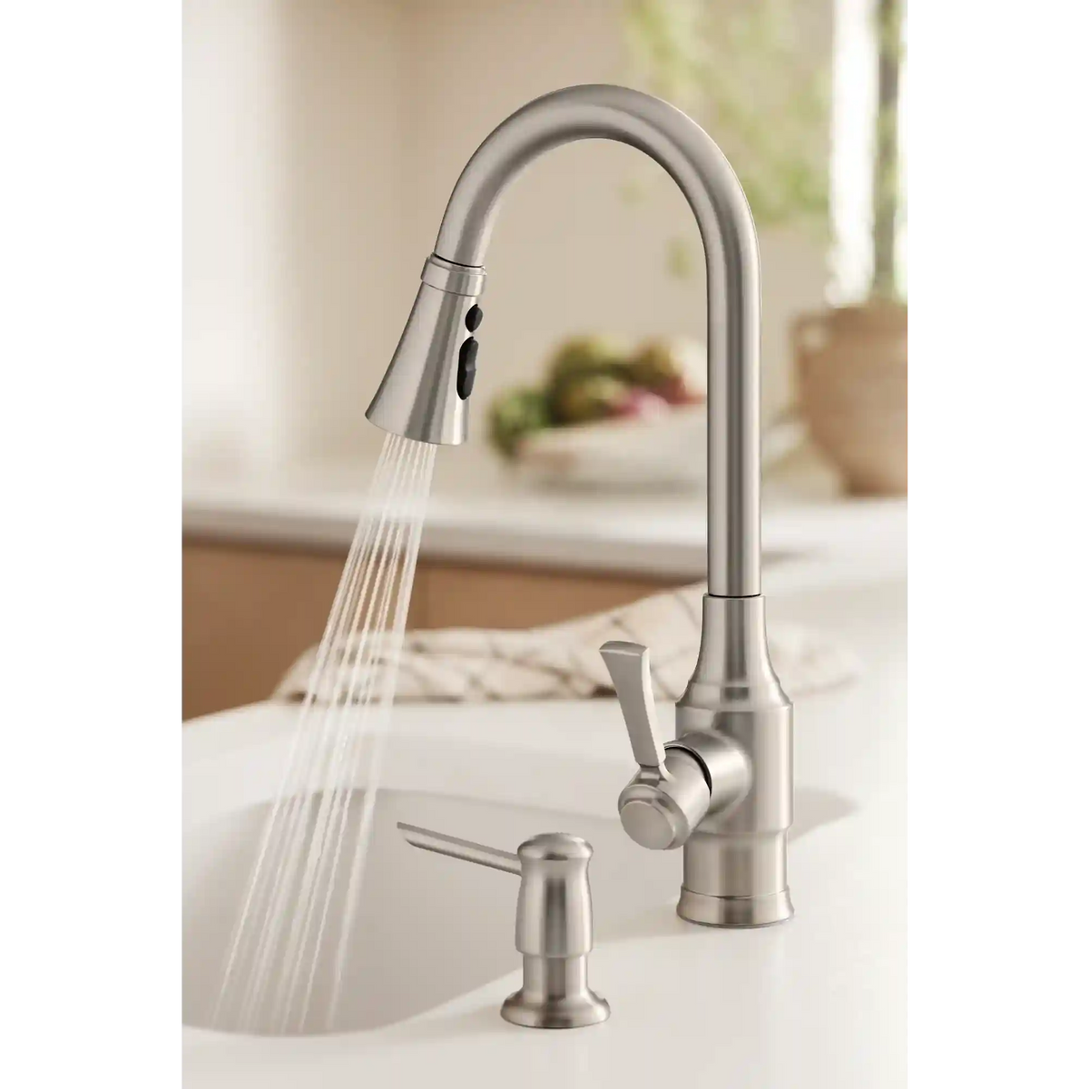 Swinden One-handle High Arc Pulldown Kitchen Faucet