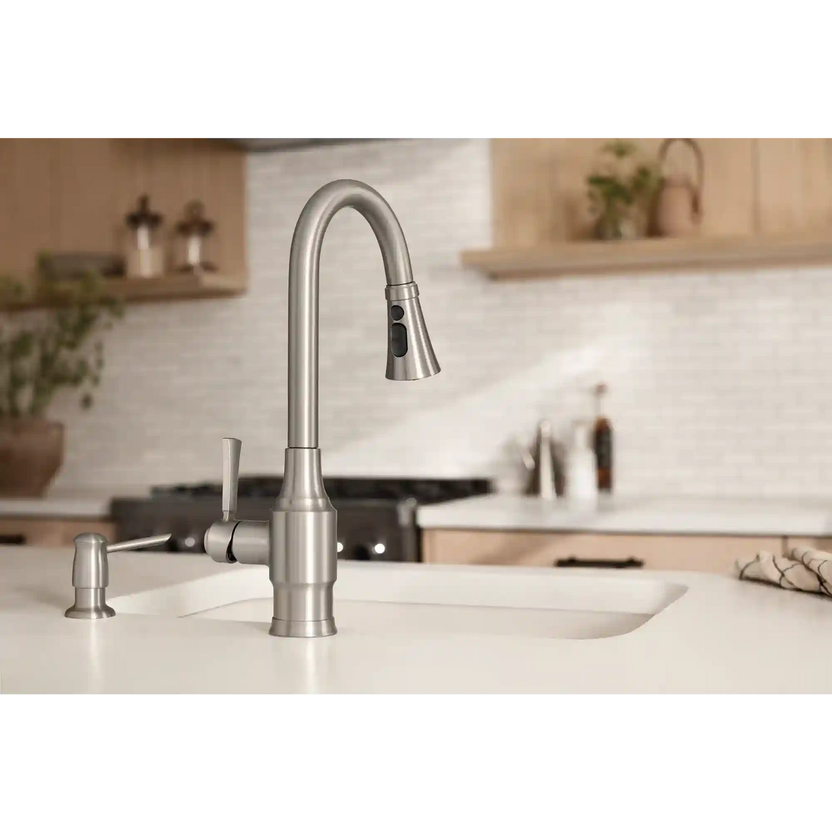 Swinden One-handle High Arc Pulldown Kitchen Faucet