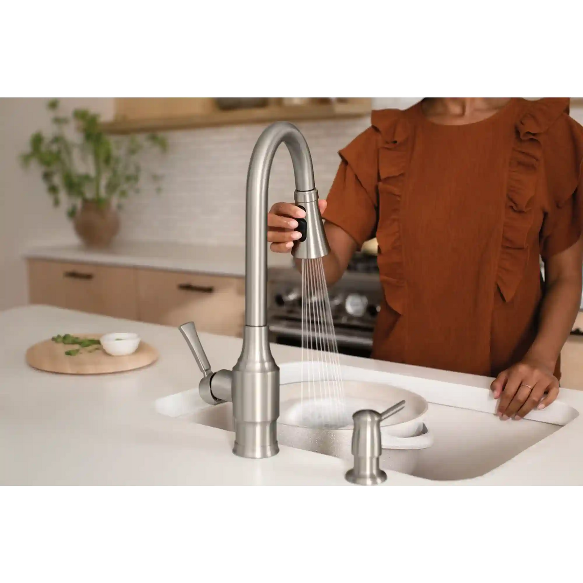 Swinden One-handle High Arc Pulldown Kitchen Faucet