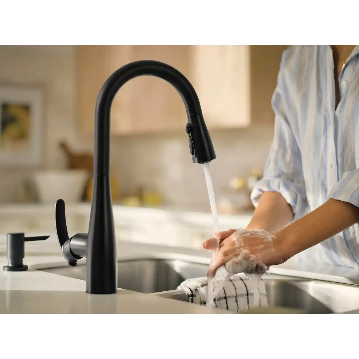 Reyes One-Handle High Arc Pulldown Kitchen Faucet