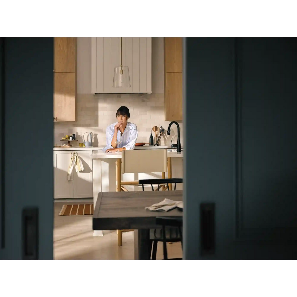 Reyes One-Handle High Arc Pulldown Kitchen Faucet