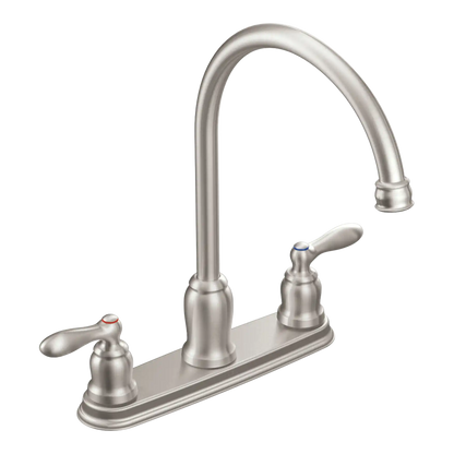 Caldwell Two-Handle High Arc Kitchen Faucet
