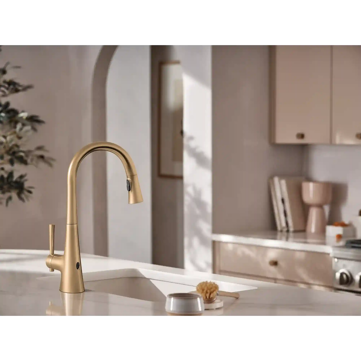 Kurv MotionSense Wave One-Handle High Arc Single Sensor Pulldown Kitchen Faucet