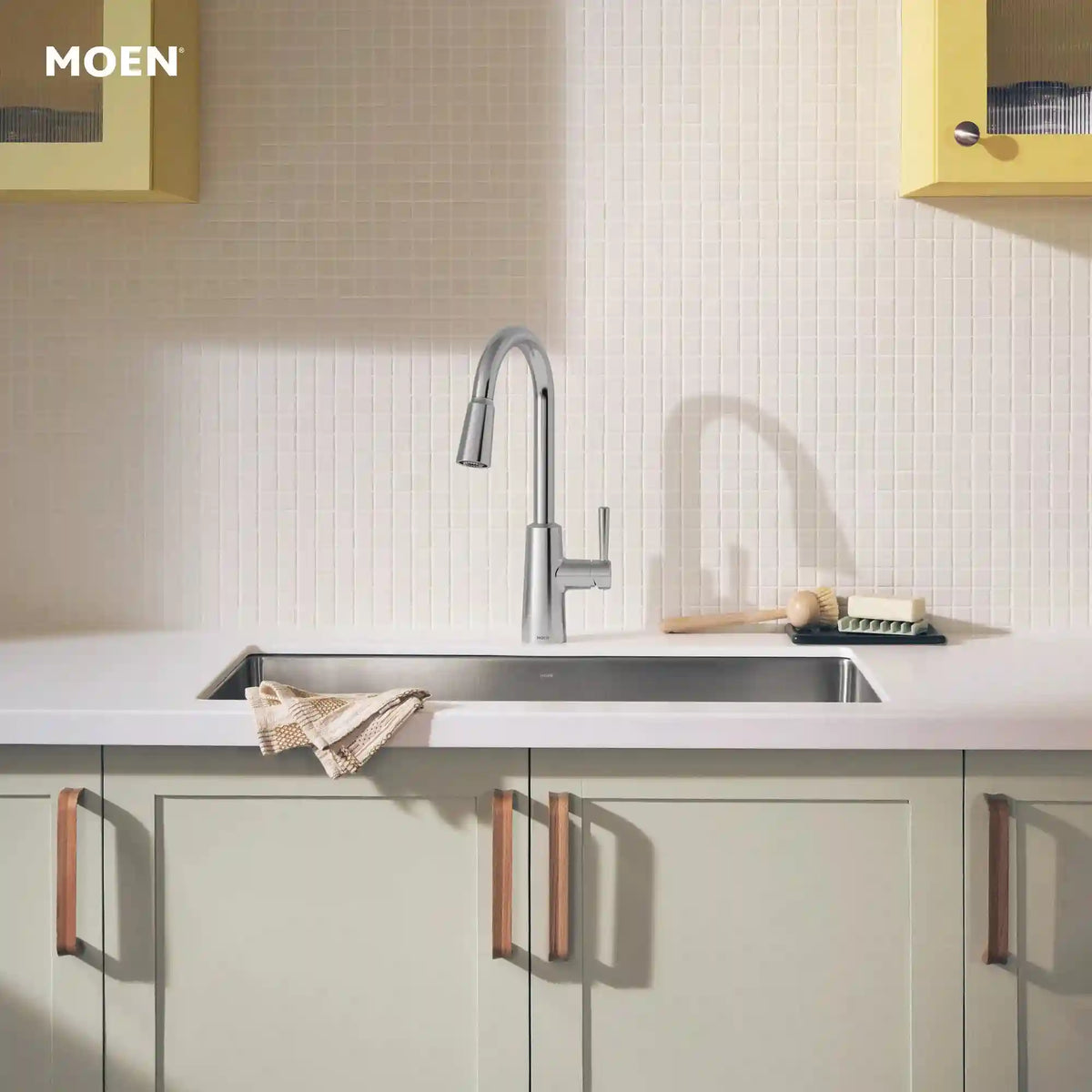 Riley One-Handle High Arc Pulldown Kitchen Faucet