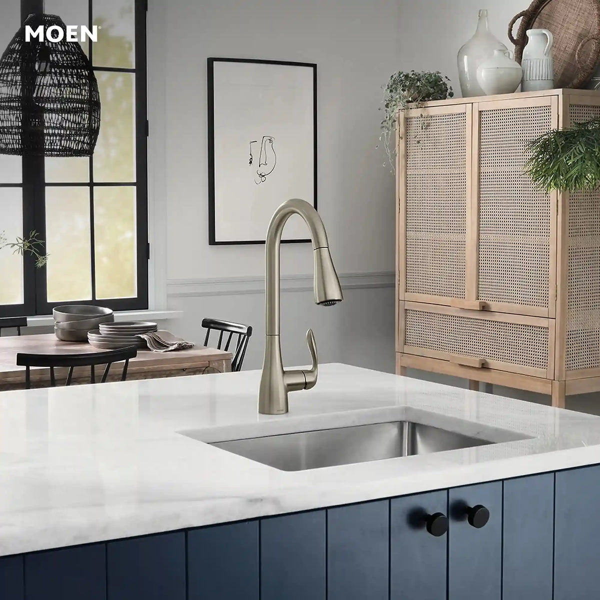 Georgene One-Handle High Arc Pulldown Kitchen Faucet