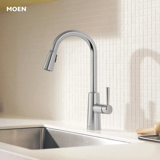 Riley One-Handle High Arc Pulldown Kitchen Faucet